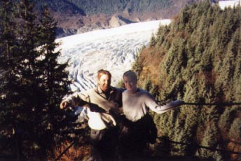 Laura and Sarah at Mendenhall Glacier
